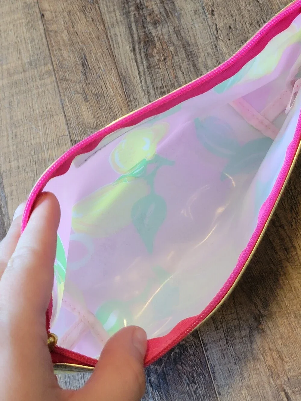 Lilly Pulitzer For Estee Lauder Lemon Print Cosmetic Bag